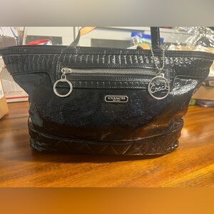 Coach Poppy Black Shoulder Bag